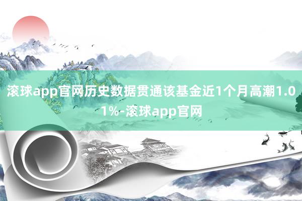 滚球app官网历史数据贯通该基金近1个月高潮1.01%-滚球app官网