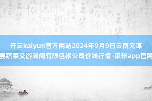 开云kaiyun官方网站2024年9月9日云南元谋县蔬菜交游阛阓有限包袱公司价钱行情-滚球app官网