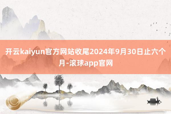 开云kaiyun官方网站收尾2024年9月30日止六个月-滚球app官网