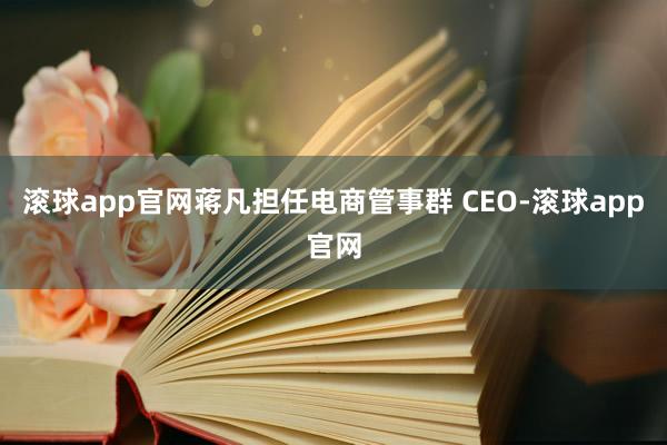 滚球app官网蒋凡担任电商管事群 CEO-滚球app官网