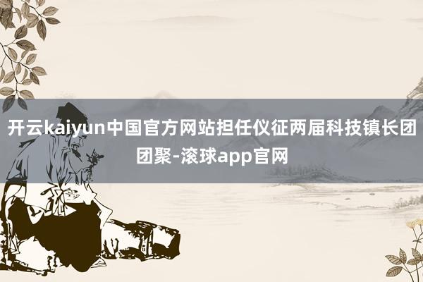 开云kaiyun中国官方网站担任仪征两届科技镇长团团聚-滚球app官网