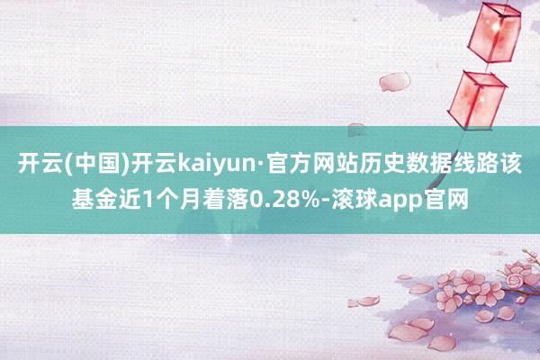 开云(中国)开云kaiyun·官方网站历史数据线路该基金近1个月着落0.28%-滚球app官网