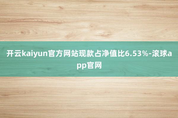 开云kaiyun官方网站现款占净值比6.53%-滚球app官网