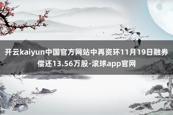 开云kaiyun中国官方网站中再资环11月19日融券偿还13.56万股-滚球app官网